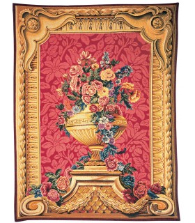 TAPISSERIE VASE CHAMBORD Framboise - Tapisserie d'Halluin