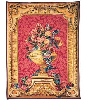 TAPISSERIE VASE CHAMBORD Framboise - Tapisserie d'Halluin
