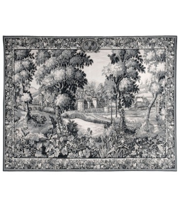 Tapisserie verdure chantilly fusain - ©Tapisseries d'Halluin