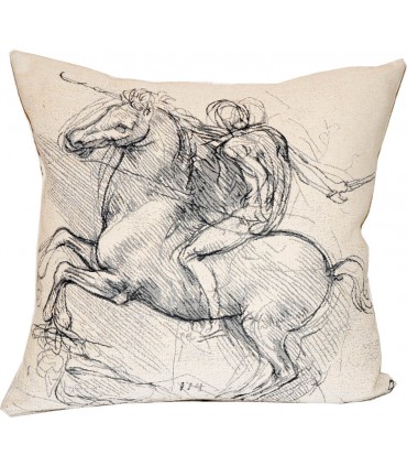 housse de coussin Cavalier de Vinci Ref. 8156 - ©tapisseries d'Halluin