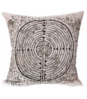 housse de coussin Labyrinthe de Chartres Ref. 8542 - ©Tapisseries d'Halluin