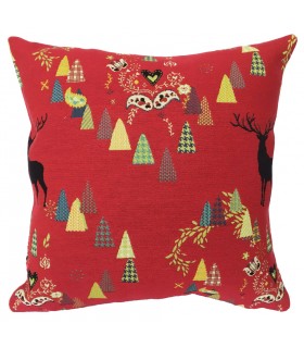 coussin cerf et biche Ref. 1251 - ©Tapisseries d'Halluin - Montagne
