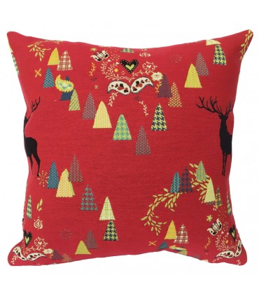 coussin cerf et biche Ref. 1251 - ©Tapisseries d'Halluin - Montagne