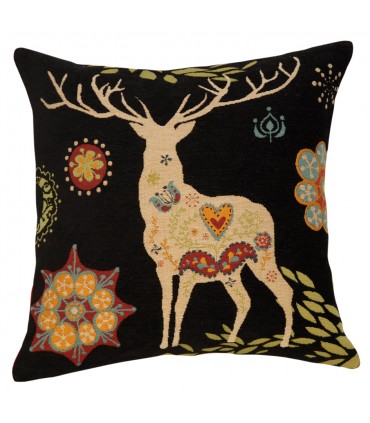 Deer cushion cover Ref. 8301 - ©Halluin Tapestries