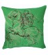 Leonardo cushion Leonardo da Vinci green Ref. 8563 - © tapisseries d'halluin