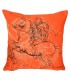 Leonardo cushion Leonardo da Vinci orange Ref. 8563 - © tapisseries d'halluin
