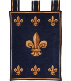 Tapisserie Fleurs de Lys bleu - Tapisseries d'Halluin