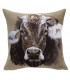 beige cow cushion Ref. 8730 - © tapisseries d'Halluin