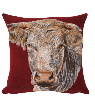Coquette cow cushion red Ref. 8731 -©tapestry of halluin