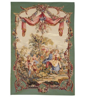 TAPISSERIE CUEILLETTE SOUS LE DAIS - Tapisserie d'Halluin