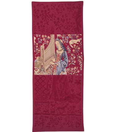 TAPISSERIE DAMAS-DAME A L'ORGUE - Tapisserie d'Halluin