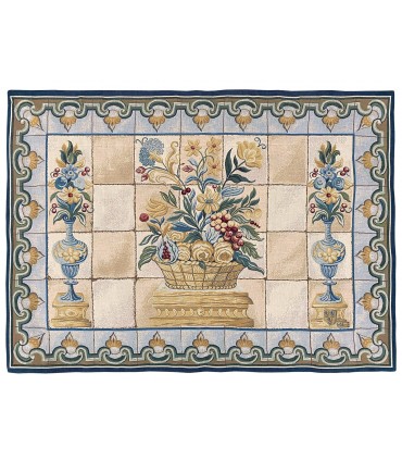 TAPISSERIE AZULEJOS vert - Tapisserie d'Halluin