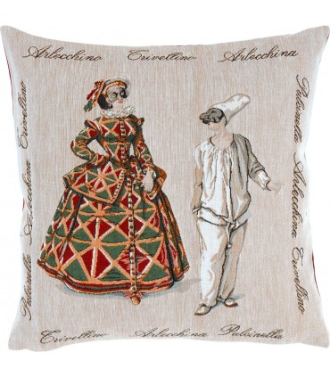 Cushion Arlecchina - Pulcinella Ref. 8453 - Halluin tapestry
