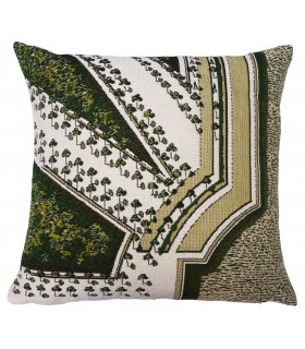 Coussin L'Orangerie (Le Nôtre) Ref. 8654 - Tapisserie d'Halluin - tissage Jacquard