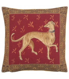 Cushion Lévrier de Cluny Ref.7797 - Halluin tapestry - Lady of Unicorn