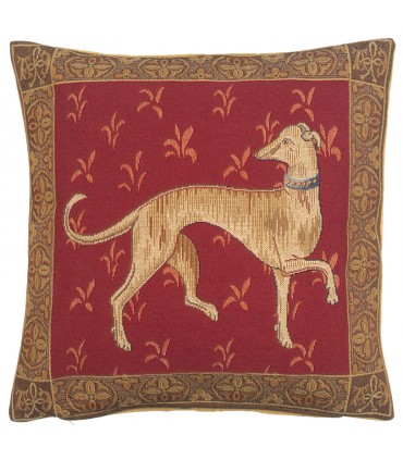 Coussin Lévrier de Cluny Ref. 7797 - Tapisserie d'Halluin - Dame à la licorne