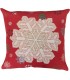 Coussin Flocon rouge 8343 - Tapisserie d'Halluin - idée cadeau