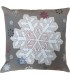 Grey Flocon cushion 8343 - Tapisserie d'Halluin - gift idea - Moutain