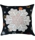 Black Cushion Flocon Ref. 8343 - Halluin tapestry - gift idea - Moutain